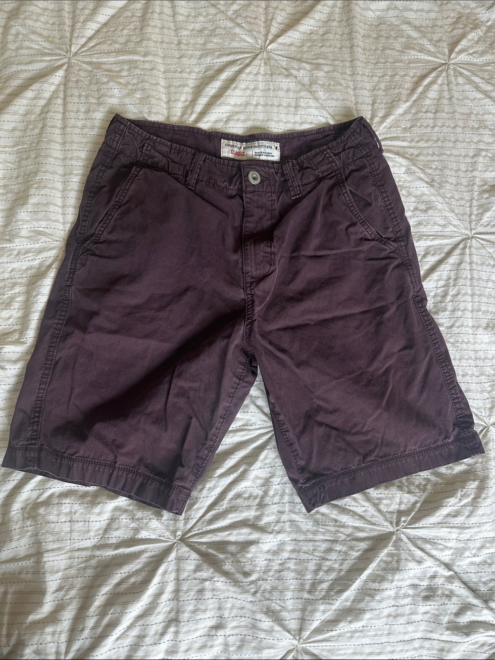 American Eagle outfitters men’s plum wine colored shorts size 32